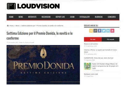 Rassegna Stampa Premio Donida VII edizione su LoudVision