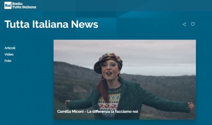 In anteprima sul sito di Rai Radio Tutta Italiana il nuovo video di Camilla Miconi