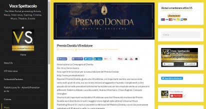 Rassegna Stampa Premio Donida VII edizione su Voce Spettacolo