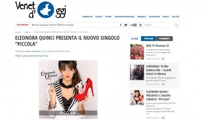 Eleonora Quinci su Veneto D'Oggi