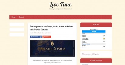 Rassegna Stampa Premio Donida VII edizione su Live Time