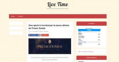 Rassegna Stampa Premio Donida VII edizione su Live Time