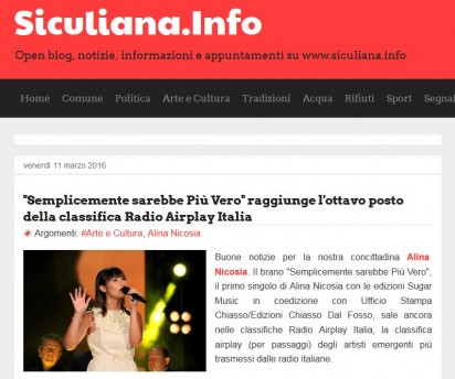 Alina Nicosia su Siculiana On Line