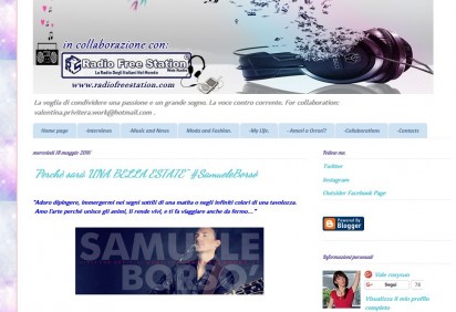 Samuele Borsò su BLOG_Outsider