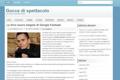 Giorgio Fantozzi su Gocce di Spettacolo