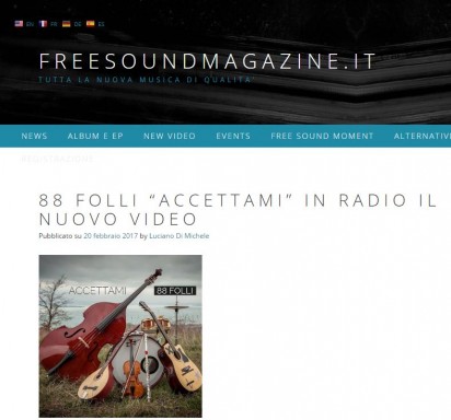 “Accettami” degli 88 Folli Page su Free Sound Magazine