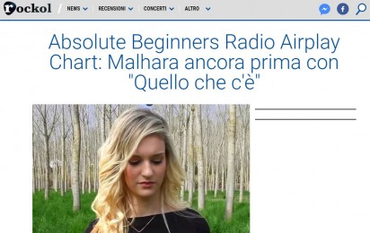 Absolute Beginners Radio Airplay Chart di Rockol: Malhara ancora prima con