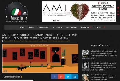 Anteprima video con intervista di Gianmarco Regaldi a Barry Mad su All Music Italia