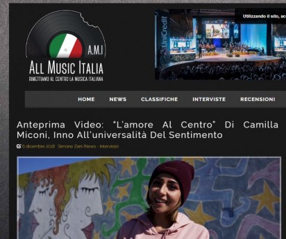 Oggi in anteprima su All Music Italia il video del nuovo singolo di Camilla Miconi